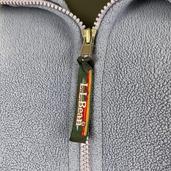 M 90'S VINTAGE LL BEAN 1/4 ZIP LAVENDER FLEECE PULLOVER W/ POCKETS &WAIST SINCH - Picture 7 of 9